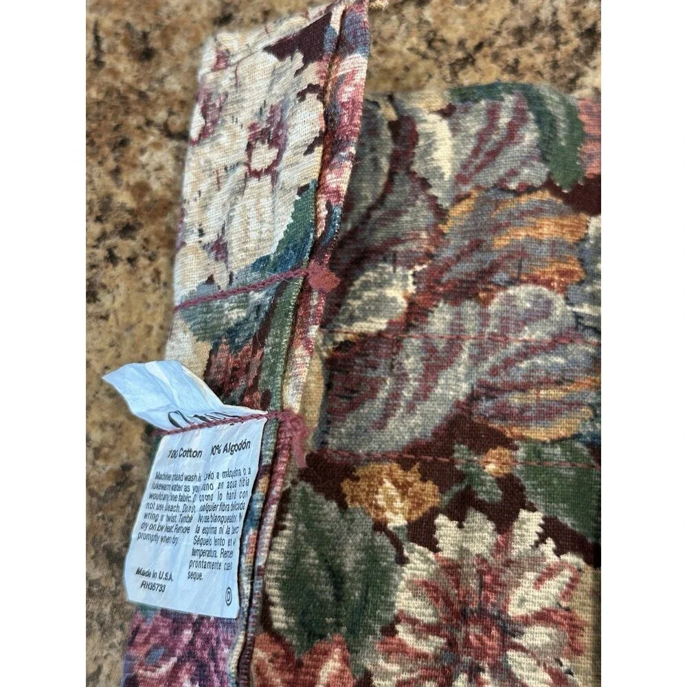Vintage 3  Curtron 80” x 14”  Valance Floral Tapestry CottageCore Grannycore